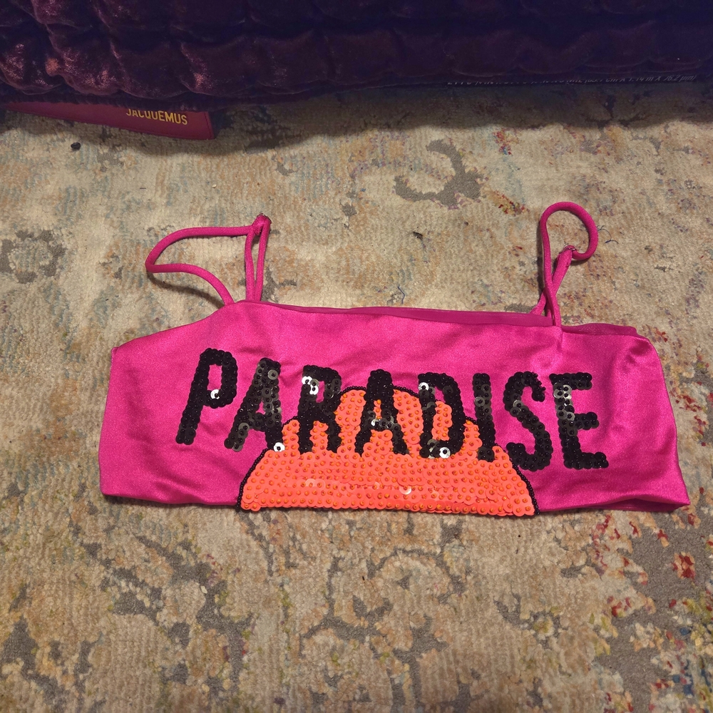 SEAQUEEN SWIM Pink Paradise Bikini Set with Tiger Print Bottoms - Picture 2 of 7